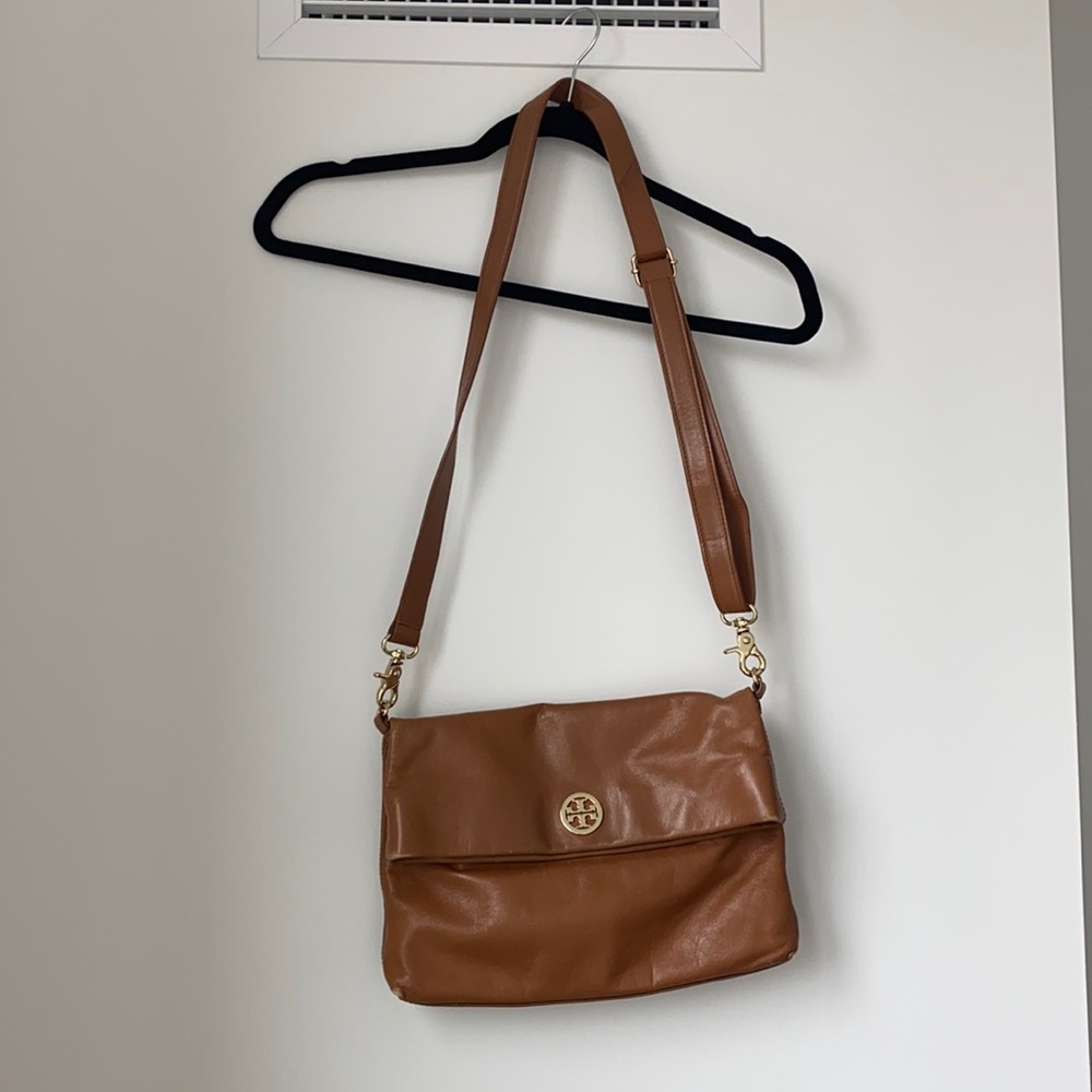 Beige/light brown Tory Burch Adjustable shoulder purse